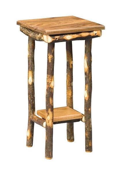 Amish 12 Wide Handcrafted Rustic Hickory Twig Small Side Table